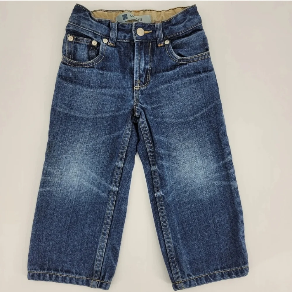 Gap Baby Toddler Jeans Size 2T Distressed Loose Fit Denim Adjustable Waist